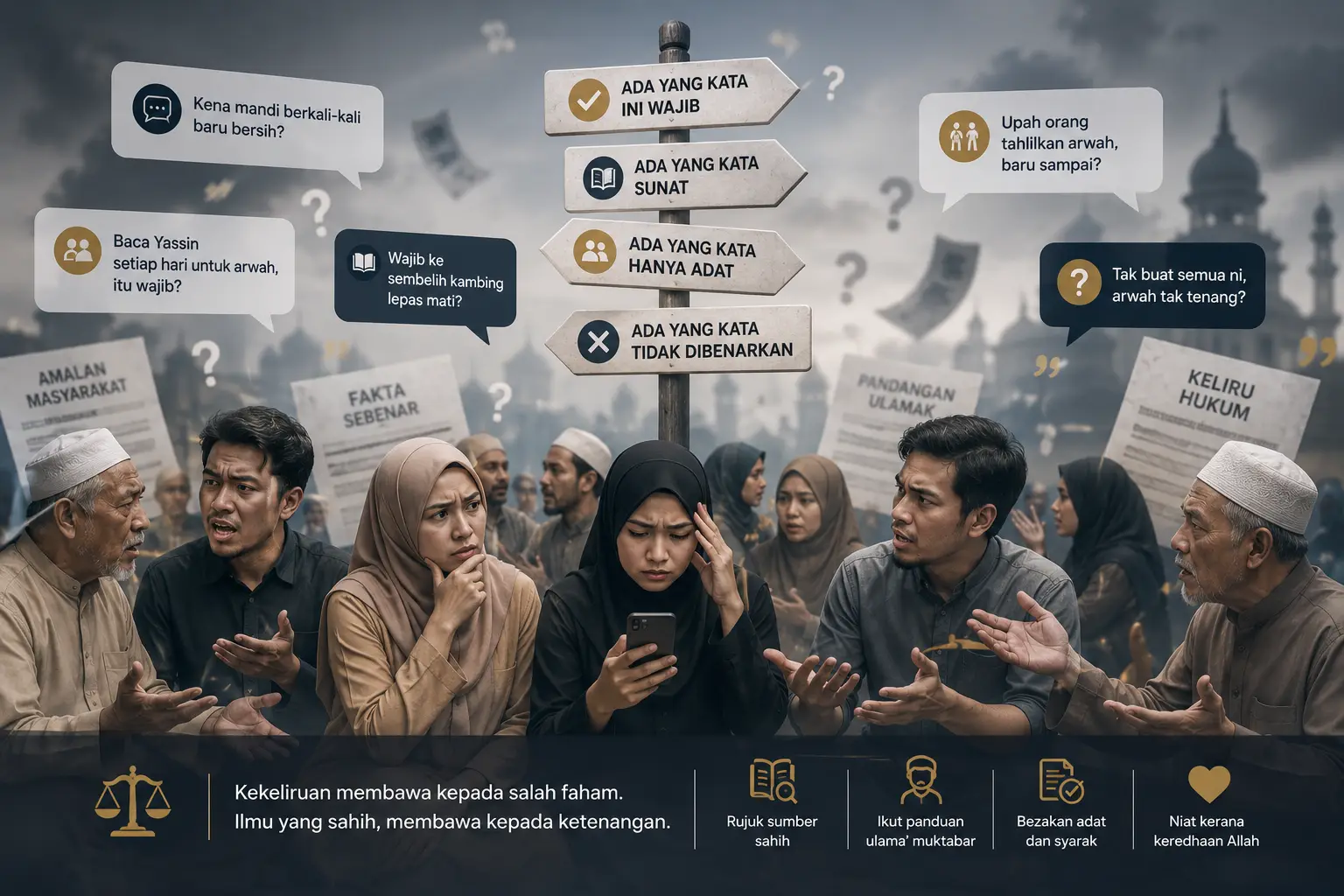 Ilustrasi kekeliruan fiqh kematian dalam masyarakat